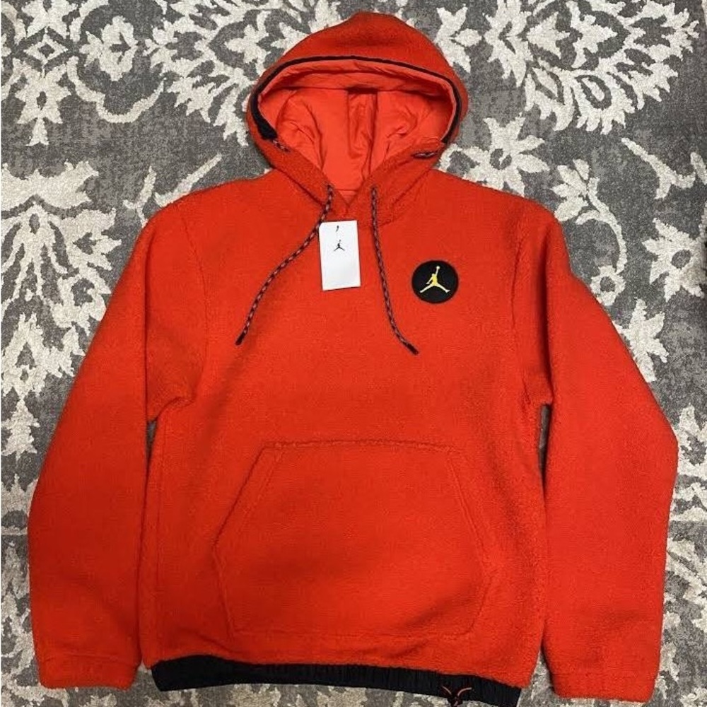 Nike Air Jordan Mountainside Statement Red Sherpa Fleece Hoodie
